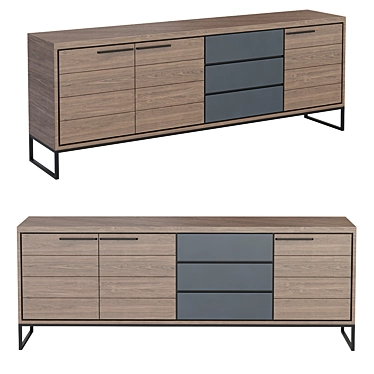 Elegant Brooks 4-Door Sideboard 3D model image 1 