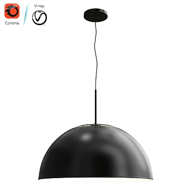 Contemporary Metal Pendant Lights 3D model image 1 