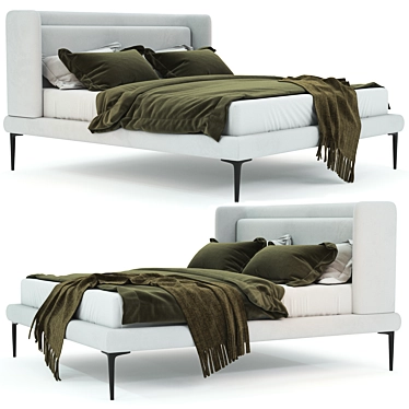 BoConcept Austin Bed: Modern Elegance for Your Bedroom 3D model image 1 