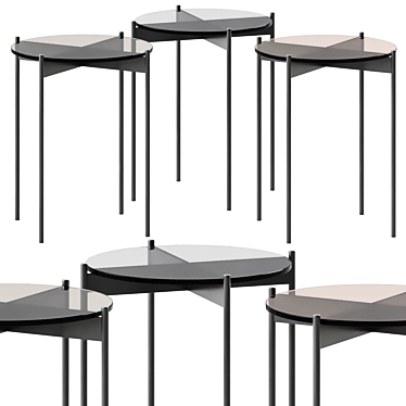 Sleek Beam Table: Hübsch Interior 3D model image 1 