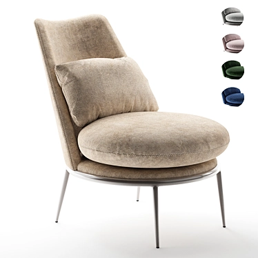 Contemporary Cantori Aurora Armchair 3D model image 1 