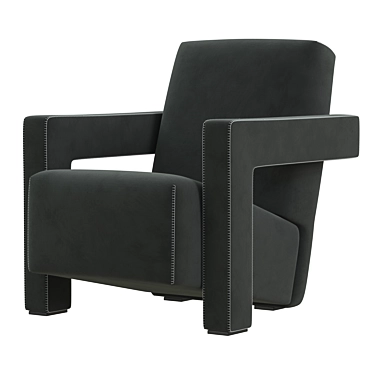 Utrecht Velvet Lounge Chair 3D model image 1 