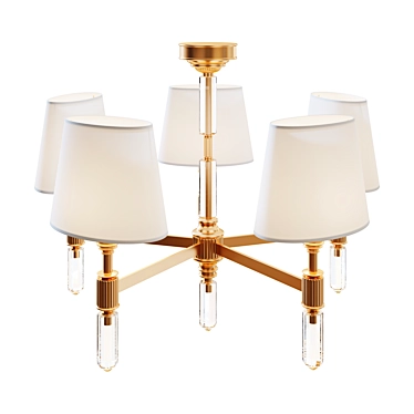 Elegant White Chandelier 3D model image 1 