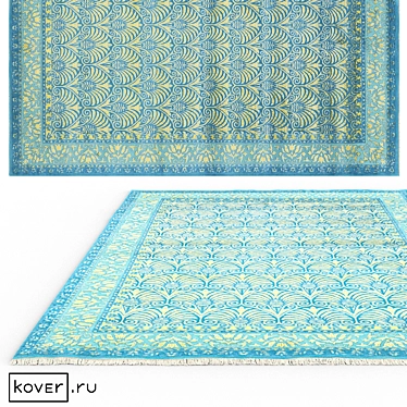 Art de Vivre: KING OF AGRA-NO45 Floral Wool Rug 3D model image 1 