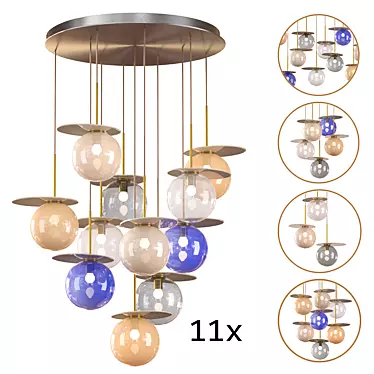 Modern Vray & Corona Pendant Lamp 3D model image 1 