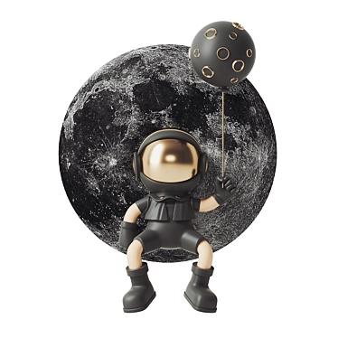 Spacewalker Light: Futuristic 3D Astronaut Light 3D model image 1 