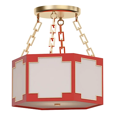 Taylor Semi Flush Mount 3D model image 1 