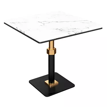 Elegant Square Marble Side Table 3D model image 1 