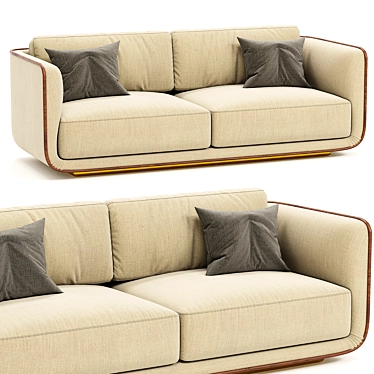 Elegant Denning Sofa: Aster 3D model image 1 