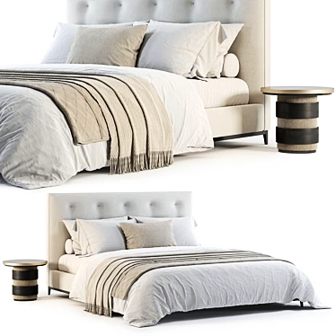 Modern Minotti Andersen Bed: High Quality & Stylish 3D model image 1 