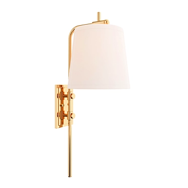 Seline Warm Gold Wall Lamp 3D model image 1 