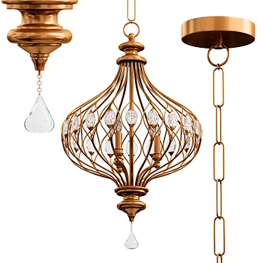 Elegant Sabina Pendant Light 3D model image 1 