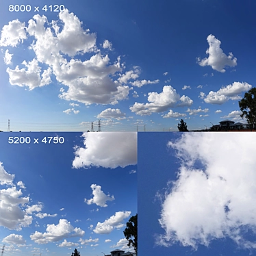 Blue Sky Panorama: 8K & 5K 3D model image 1 