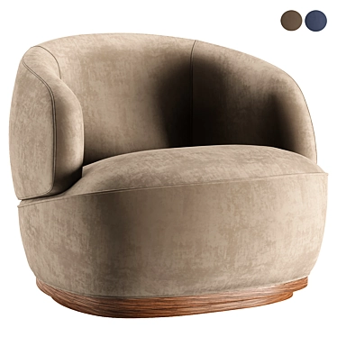 Sleek Orbit Armchair: Perfect for Modern Spaces 3D model image 1 