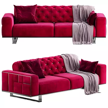 Elegant Porto Sofa Bed 3D model image 1 