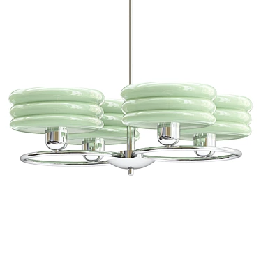 Elegant Art Deco Chandelier 3D model image 1 