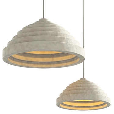 Stylish Pyramid Pendant Lamp 3D model image 1 