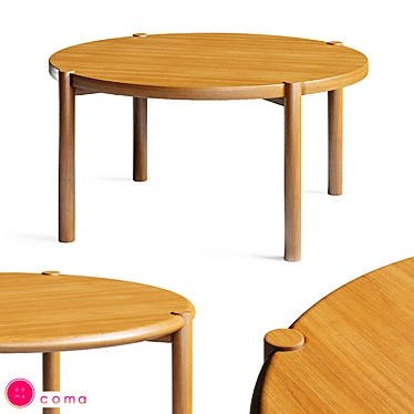 Customizable Wooden Desk: DT 042 3D model image 1 