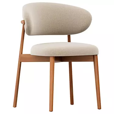 Calligaris Oleandro Wood Chair: Elegant and Functional 3D model image 1 