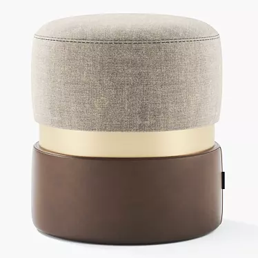 Edson Pouf: Stylish & Versatile Modern Ottoman 3D model image 1 