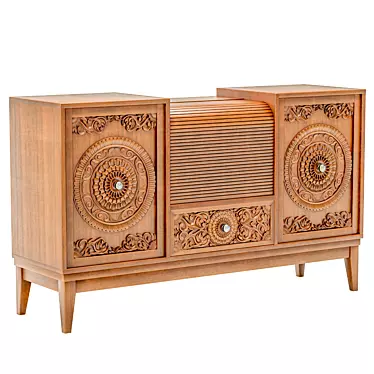 Elegant Oak Sideboard - ME0073 3D model image 1 