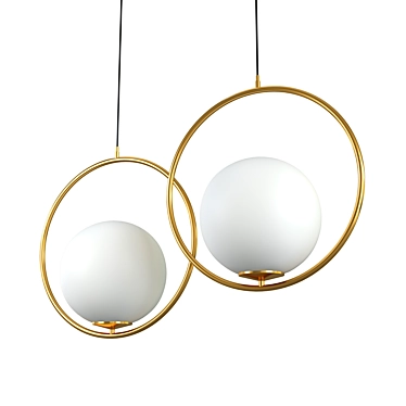 Contemporary Glass Globe Pendant Light 3D model image 1 