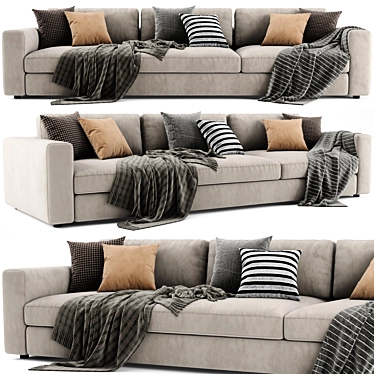 Ditre Italia Urban 3-Seater Sofa: Modern Elegance for Your Space 3D model image 1 