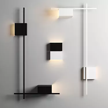 Modern Burton Wall Light 3D model image 1 