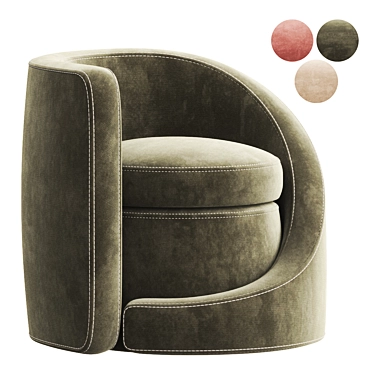 Spiral Lounge Chairs: Stylish and Comfortable 3D model image 1 
