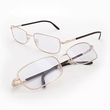 Sleek PC Glasses 3D model image 1 