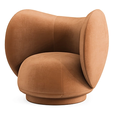 Modern Comfort: Rico Swivel Lounge Chair 3D model image 1 