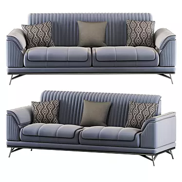 Luxurious Magnum Sofa Set | Elegant Design | High-Quality Fabric 3D model image 1 