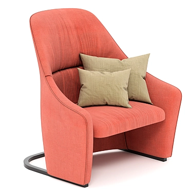 Nagi Upholstered Armchair: Comfort and Style 3D model image 1 