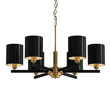 Elegant Belvedere Ceiling Fixture 3D model image 1 