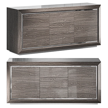 Camelgroup Elite Silver: Stylish 3-Door Sideboard 3D model image 1 