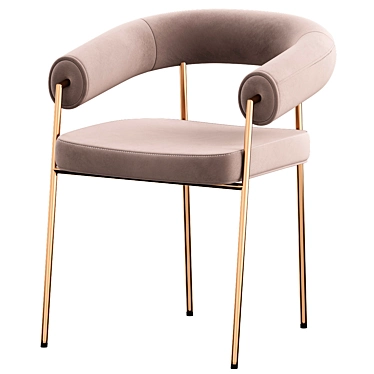 Luxury Velvet Manchester Chair 3D model image 1 