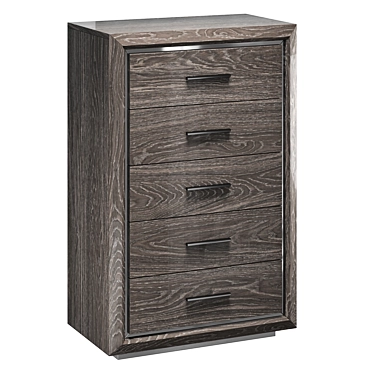 Elite Silver High Chest of Drawers 3D model image 1 