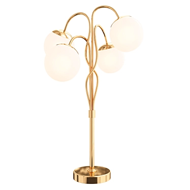 Glamorous Golden Glass Ball Table Lamp by Mauro Ferretti 3D model image 1 