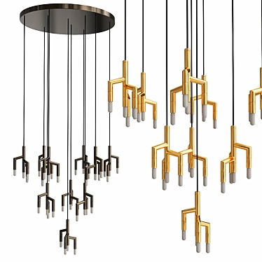 RAMEAU 10-Light Circular Chandelier 3D model image 1 