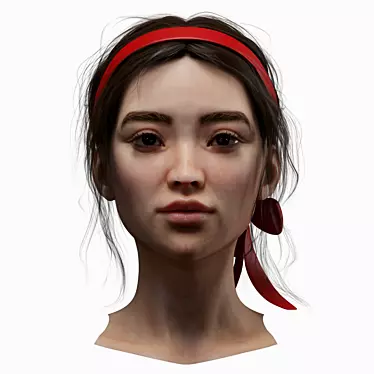 Alice Realistic Female Head Model 3D model image 1 