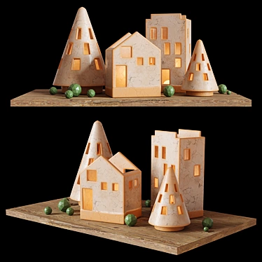 Elegant Home Décor Set 3D model image 1 