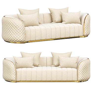 Modern Pierre Sofa: Realistic 3D Model 3D model image 1 