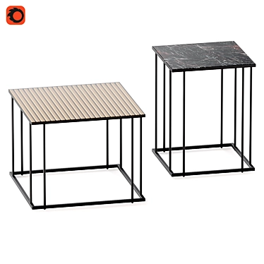 Geometric Side Tables: Calligaris Renee 3D model image 1 