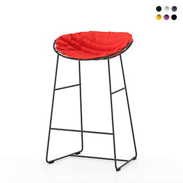 LYSTOK Metal Bar Stool 3D model image 1 