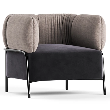 Quadrotta Armchair: Sleek and Stylish Lounge Chair 3D model image 1 