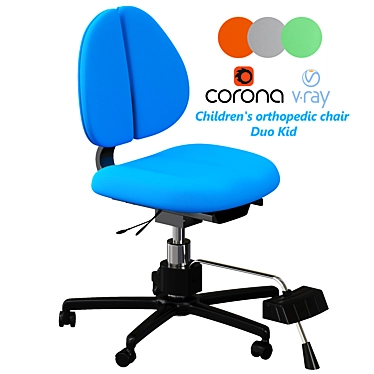 DUO Kid2Youth Study Chair: Ergonomic, Stylish & Functional 3D model image 1 