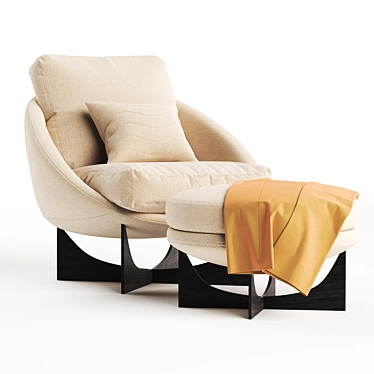 Lido Armchair: Sleek, Stylish Seating Solution 3D model image 1 