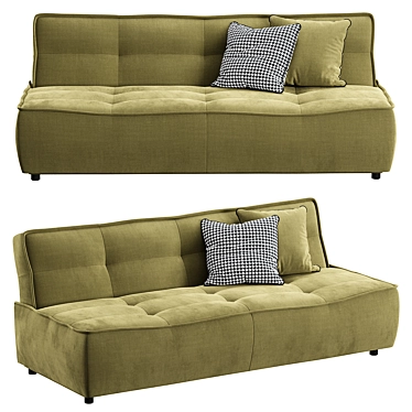 Modern 3-Seater Sofa Bed 3D model image 1 