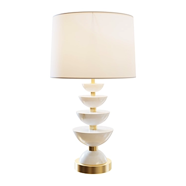 Positano Alabaster Table Lamp 3D model image 1 