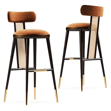 Sleek Blakey Bar Chair 3D model image 1 